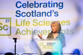 Professor Dame Anna Dominiczak, Chief Scientist (Health) for the Scottish Government and Regius Professor of Medicine at the University of Glasgow providing the keynote address.