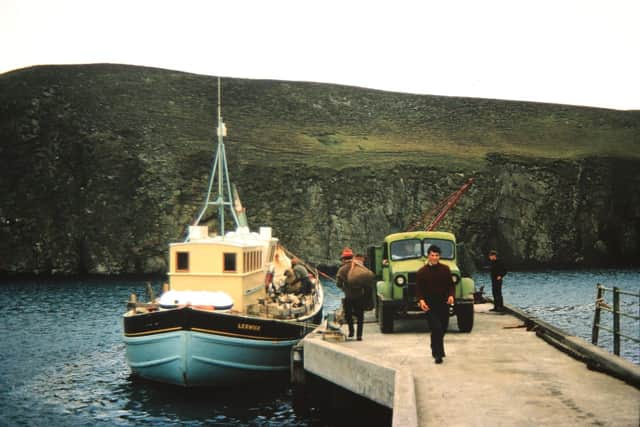 Picture of local fisherman on Shetland in the 70s picture: Nick Dymond