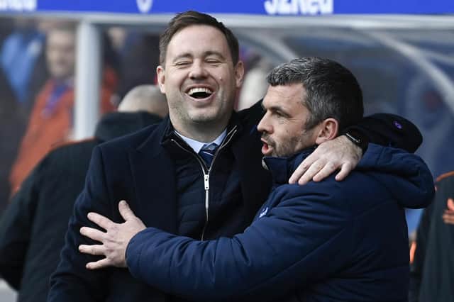 Rangers manager Michael Beale with St Johnstone counterpart Callum Davidson.  (Photo by Rob Casey / SNS Group)
