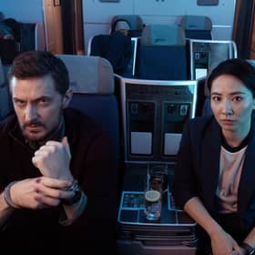 Richard Armitage and Jing Lusi in Red Eye. Picture: Jonathan Ford/Bad Wolf