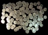 A collection of Edward I and II silver pennies. A hoard of similar coins, featuring more than 8,000 individual pieces, has been found by a metal detectorist in Dunscore near Dumfries. PIC: CC.