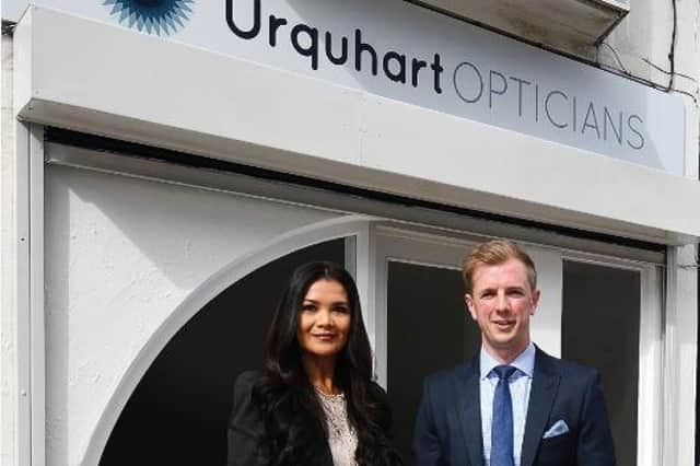 Liberty McArdle and Neil Gray will be working in the new Kilwinning Urquhart Opticians practice. Picture: Carol Macinnes