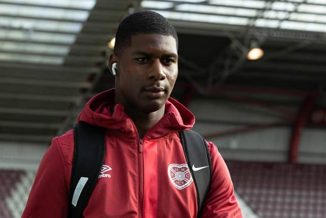 Hearts' Odel Offiah is on loan from Brighton.