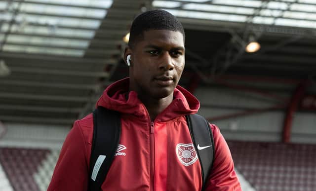 Hearts' Odel Offiah is on loan from Brighton.