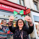 James Jopling, Head of Scotland BHF and store manager Colette Farrington outside the store on Byres Road, Glasgow.