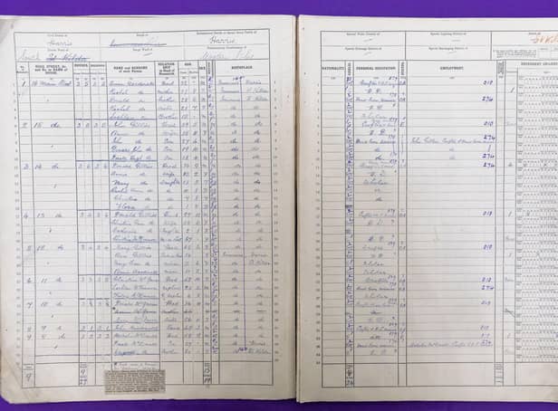 An original page from the enumeration book which records the population of St Kilda at the time of the 1921 Census.  PIC: Crown Copyright courtesy of National Records of Scotland.