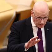John Swinney speaks in the Scottish Parliament. Picture: Jeff J Mitchell/Getty Images