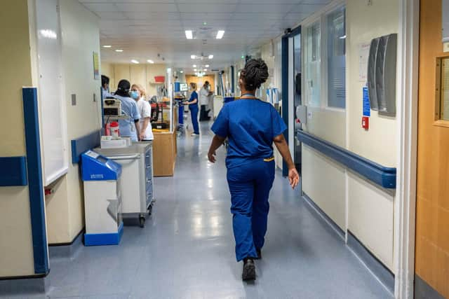 A general view of staff on a NHS hospital ward. Picture: Jeff Moore/PA Wire