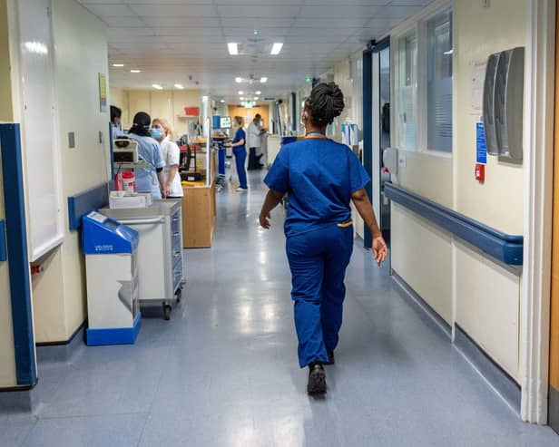 A general view of staff on a NHS hospital ward. Picture: Jeff Moore/PA Wire