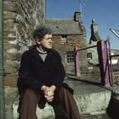 Portrait of the poet George Mackay Brown of Stromness, Orkney. An old friend has spoken of the gift of one of his most loved poems, A New Child: ECL, which he wrote on the birth of her daughter. Photo by Werner Forman Archive/Shutterstock (8527420a)