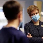 First Minister Nicola Sturgeon wearing a face mask picture: supplied