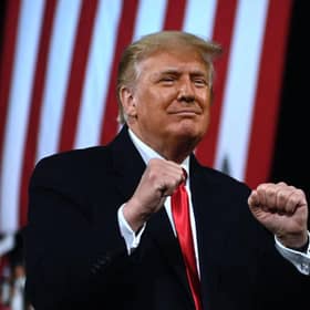 Fuchs explores the role of former US President Donald Trump in propagating conspiracy theories regarding Covid-19 PIC: Andrew Caballero-Reynolds/AFP via Getty Images