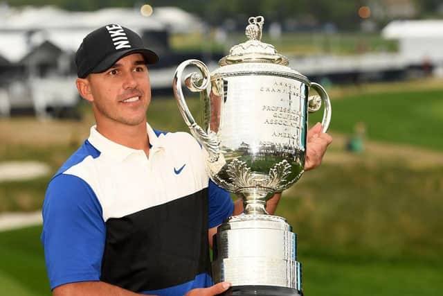 Defending champion Brooks Koepka sits just one off the lead after a promising start in the 102nd US PGA Championship at TPC Harding Park in San Francisco. Picture: Getty Images
