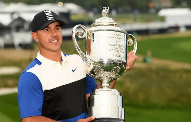 Defending champion Brooks Koepka sits just one off the lead after a promising start in the 102nd US PGA Championship at TPC Harding Park in San Francisco. Picture: Getty Images