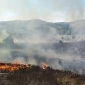 The fire at Cannich, which broke out several days ago, has been brought under control but firefighters remain on the scene. Picture: FLS