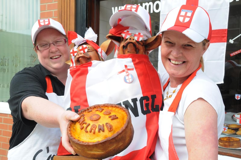Sadie McNicholas and Jackie Campbell got into the World Cup spirit in 2010 but who can tell us more about this pie scene?