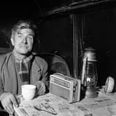 John McDonald, the nightwatchman at Leith Fort Flats, April 1960.