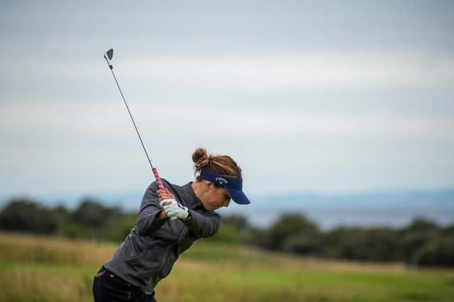 Former winner Georgia Hall expressed her views on slow play in the build up to this week's AIG Women's Open at Royal Troon. Picture: Tristan Jones