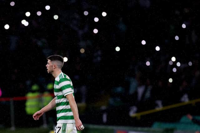Ryan Christie in action for Celtic during the UEFA Europa League qualifier against Jablonec at Celtic Park. (Photo by Craig Williamson / SNS Group)