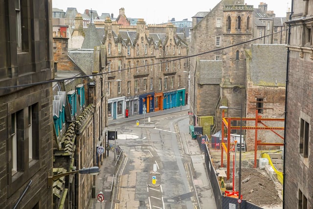 The usually bustling Cowgate was deserted.