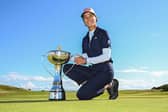 Celine Boutier with the trophy after winning the Freed Group Women's Scottish Open presented by Trust Golf at Dundonald Links. Picture: Octavio Passos/Getty Images.