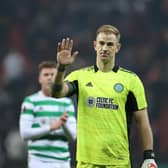 Celtic's Joe Hart is following in the line of great keepers that have served the club believes Callum McGregor. (Photo by Craig Williamson / SNS Group)