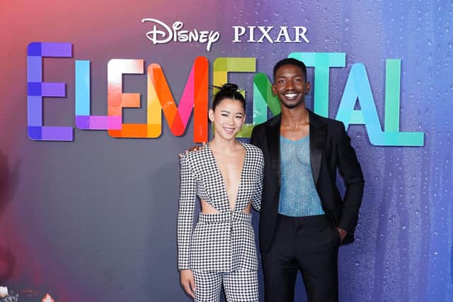 Leah Lewis and Mamoudou Athie at the gala screening of Pixar's Elemental at Vue West End in Leicester Square, London (Picture: Ian West/PA Wire/PA Images)