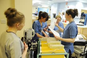 Nurses doing rounds at Edinburgh Royal Infirmary