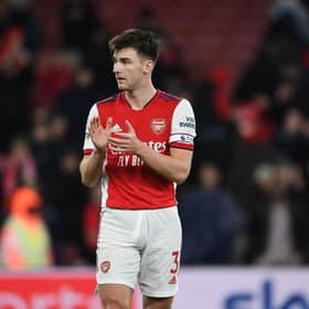 Kieran Tierney may miss the rest of the season if his injury is as severe as feared. (Photo by Stuart MacFarlane/Arsenal FC via Getty Images)