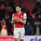 Kieran Tierney may miss the rest of the season if his injury is as severe as feared. (Photo by Stuart MacFarlane/Arsenal FC via Getty Images)