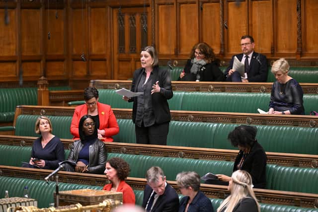 Labour MP Jess Phillips read out a list of women killed by men in the House of Commons this week, as she does annually (Picture: UK Parliament/Maria Unger/PA Wire)