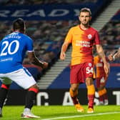 James Tavernier celebrates making it 2-0 for Rangers against Galatasaray at Ibrox, his seventh goal in as many games (Photo by Alan Harvey / SNS Group)