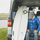 Vince Attfield, one of the original Shetland surfers PIC: Dave Donaldson