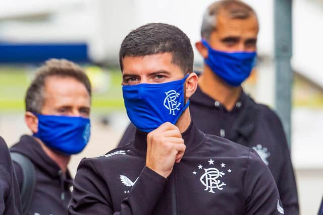 Jordan Jones (pictured) and George Edmundson have been suspended by Rangers for breaching Covid-19 protocols.