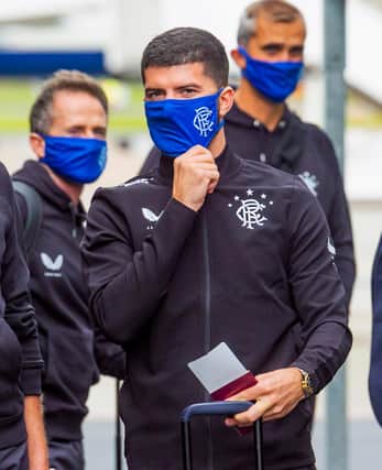 Jordan Jones (pictured) and George Edmundson have been suspended by Rangers for breaching Covid-19 protocols.