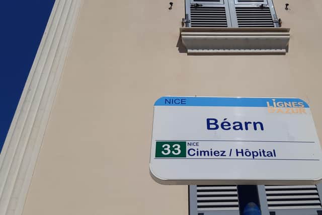 Every bus stop in Nice has a name. Picture: The Scotsman