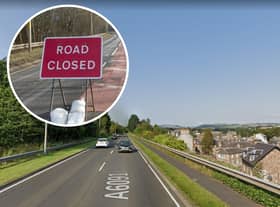 The A6091 Melrose bypass was closed in both directions following the two-car crash.