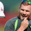 Aaron Finch of Australia.  (Photo by Gareth Copley/Getty Images)