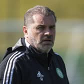 Ange Postecoglou says he cannot envisage a scenario  where his Celtic would ever play for a draw at home - even as he accepts  his team merely preserving their six-point league lead over Rangers with a point in their final derby meeting this Sunday would be "positive" with only three games to follow in the championship.  (Photo by Craig Foy / SNS Group)