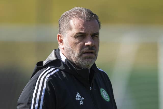Ange Postecoglou says he cannot envisage a scenario where his Celtic would ever play for a draw at home - even as he accepts his team merely preserving their six-point league lead over Rangers with a point in their final derby meeting this Sunday would be "positive" with only three games to follow in the championship. (Photo by Craig Foy / SNS Group)