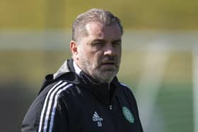 Ange Postecoglou says he cannot envisage a scenario  where his Celtic would ever play for a draw at home - even as he accepts  his team merely preserving their six-point league lead over Rangers with a point in their final derby meeting this Sunday would be "positive" with only three games to follow in the championship.  (Photo by Craig Foy / SNS Group)