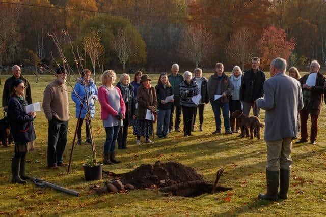 Residents of Birse parish planted a platinum-berried Rowan Tree in memory of The Queen.