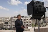An Al Jazeera English correspondent reports live from Ramallah in the occupied West Bank on Sunday. Israel's Prime Minister said his government has decided to shut down the Qatar-based news channel Al Jazeera, with which his administration has had a long-running feud. Picture: AFP via Getty Images