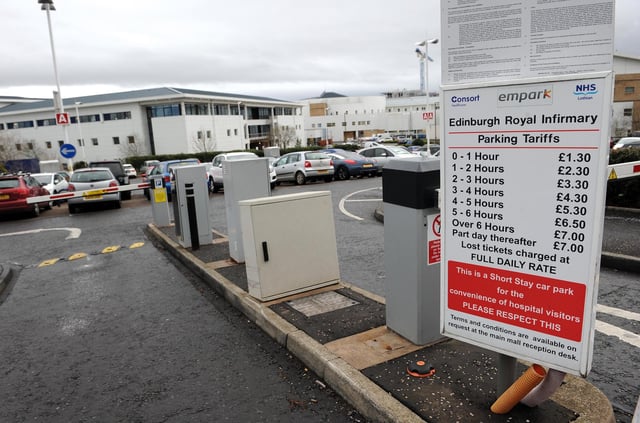 Royal Infirmary of Edinburgh staff have reported having poles and sticks thrown at them by "a group of thugs"
