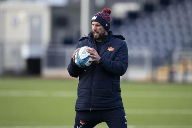 Mike Blair during an Edinburgh rugby training session at the DAM Health Stadium.