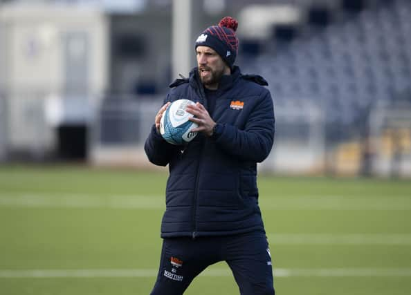 Mike Blair during an Edinburgh rugby training session at the DAM Health Stadium.