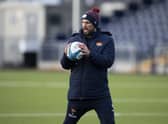 Mike Blair during an Edinburgh rugby training session at the DAM Health Stadium.