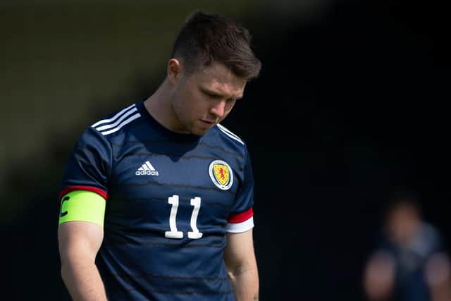 Scotland forward Glenn Middleton scored but also missed a couple of opportunities to win the match late. Picture: SNS