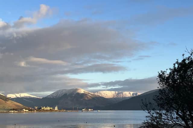 The view from Port Bannatyne, Isle of Bute, January 2023. Pic: J Christie