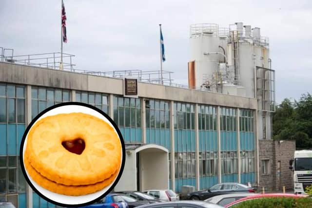 The strike takes place today outside Burton's Biscuits Co in Sighthill, Edinburgh.